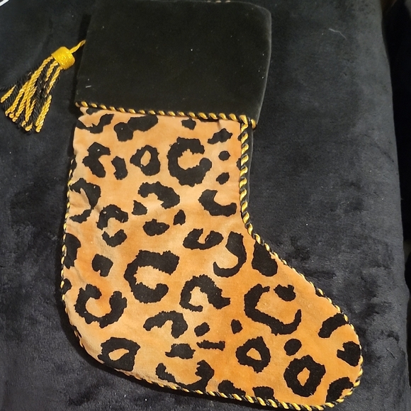 Leopard Print Christmas Stocking - Picture 1 of 1